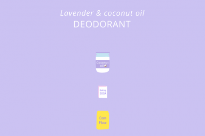 Coconut oil deodorant illustration