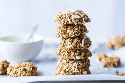 Cookie stack on a white plate