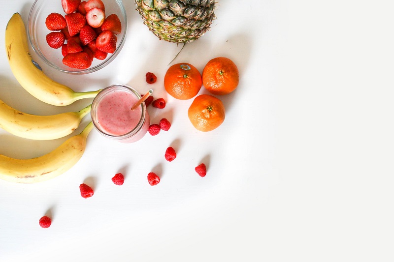 Fruit on a white background