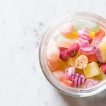 Sugary candy in a jar